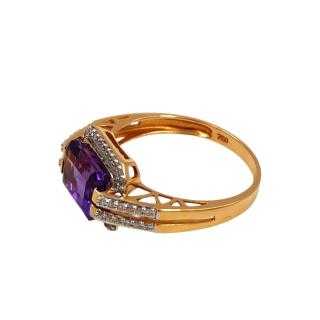 Bague Or 18 Ct Améthyste&Diamants