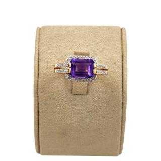 Bague Or 18 Ct Améthyste&Diamants