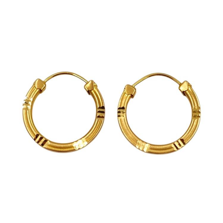 Boucles d'Oreilles Or Jaune 18 Ct