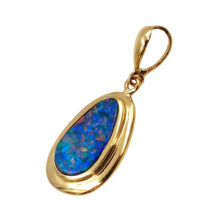 Pendentif Or 14 Ct & Opale