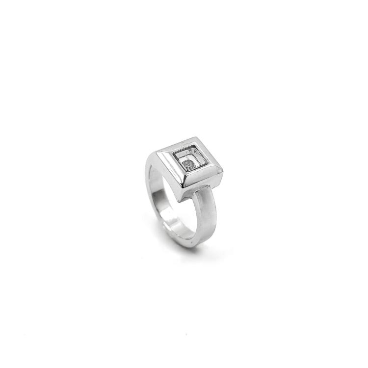 Bague Chopard Happy Diamond Or Blanc