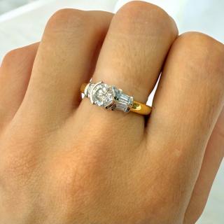 Bague Or 14Ct Diamants 0.50CT