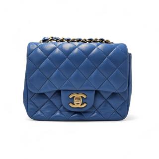 Mini Sac à Bandoulière Chanel Timeless Bleu