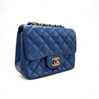 Mini Sac à Bandoulière Chanel Timeless Bleu