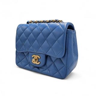 Mini Sac à Bandoulière Chanel Timeless Bleu
