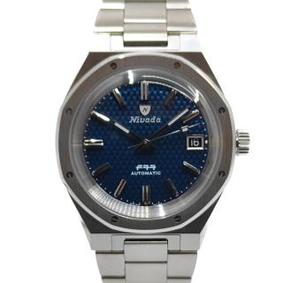Nivada Grenchen F77 Blue Date