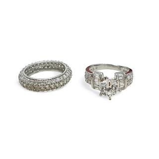 Duo Bagues Or blanc