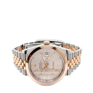 Rolex Date Just Two Tone Everose Sundust Dial