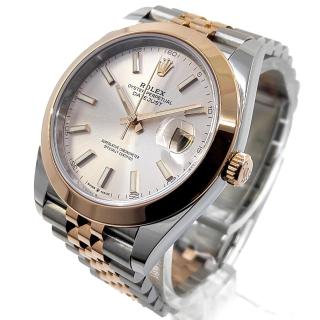 Rolex Date Just two tone everose sundust dial 41 mm