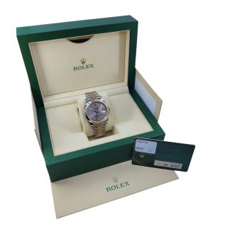 Rolex Date Just Two Tone Everose Sundust Dial