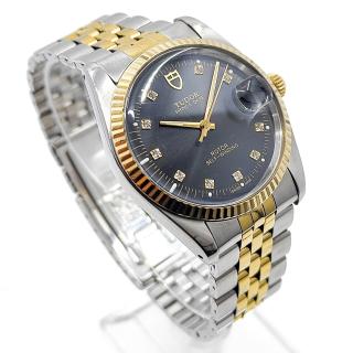 TUDOR ROLEX PRINCE DATE BLACK DIAL DIAMONDS 34MM AUTOMATIQUE