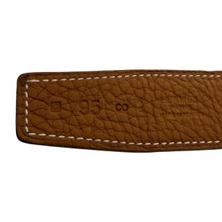 Cuir de Ceinture Réversible Hermes