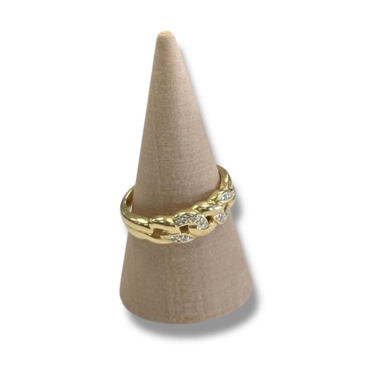 Bague or jaune 18ct et diamants