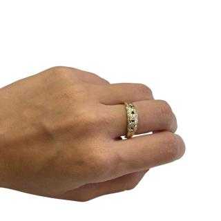 Bague or jaune 18ct et diamants