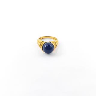 Bague Or Jaune 18 Ct et Pierre SODALITE 7.60G ILIAS...