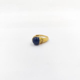 Bague Or Jaune 18 Ct et Pierre SODALITE 7.60G ILIAS LALAOUNIS