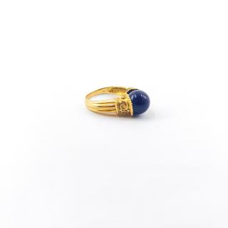 Bague Or Jaune 18 Ct et Pierre SODALITE 7.60G ILIAS LALAOUNIS