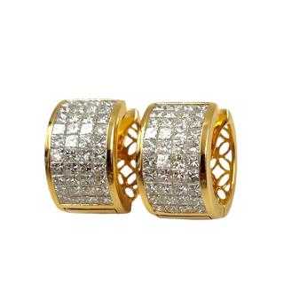Boucles d'Oreilles Or 18 Ct & Diamants