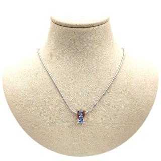 Collier Or Blanc 18 Ct & Tourmaline