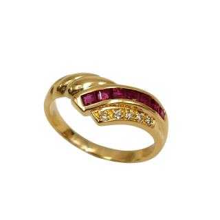 Bague Or 18 Ct Diamants&Rubis