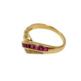 Bague Or 18 Ct Diamants&Rubis