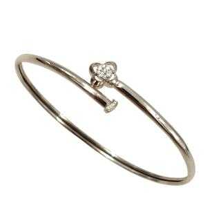 Bracelet Or Blanc 18 Ct & Diamants