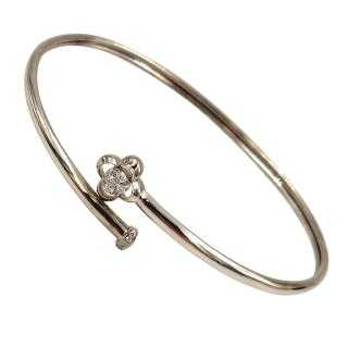 Bracelet Or Blanc 18 Ct & Diamants