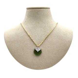 Collier Or Jaune 18 Ct & Jade