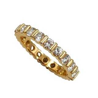 Bague Or Jaune 18 Ct & Diamants