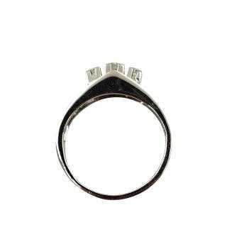 Bague Or Blanc 18 Ct & Diamants