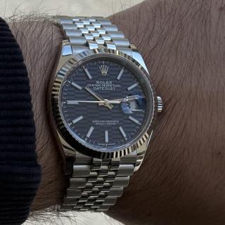 Rolex Datejust Blue Dial Fluted