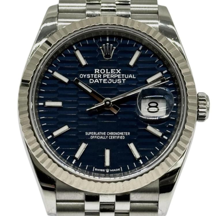 Rolex Datejust Blue Dial Fluted