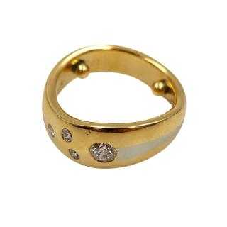 Bague Or Jaune 18 Ct & Diamants