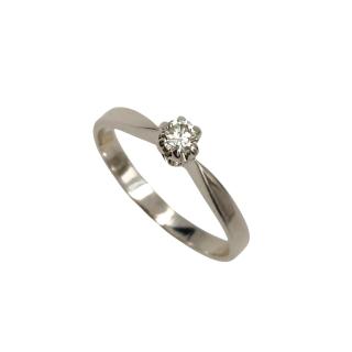 Bague Or Blanc 18 Ct & Diamant