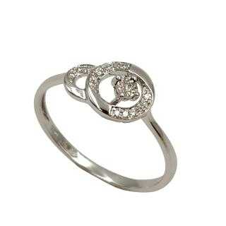 Bague Or Blanc 18 Ct & Diamants