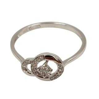 Bague Or Blanc 18 Ct & Diamants