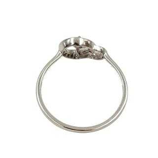 Bague Or Blanc 18 Ct & Diamants
