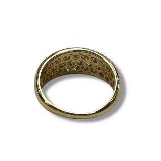 Bague or jaune 18ct avec diamants