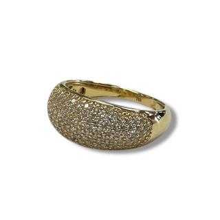 Bague or jaune 18ct avec diamants