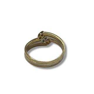 Bague 3 ors 18ct avec diamants