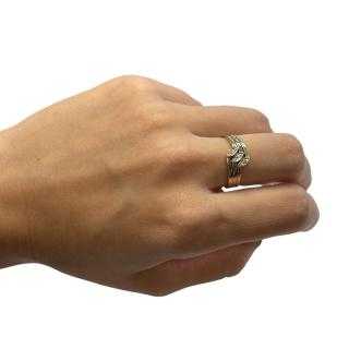 Bague 3 ors 18ct avec diamants