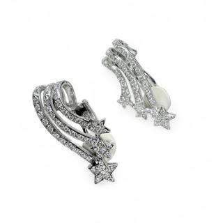 Boucles d'oreilles à pince Or Blanc