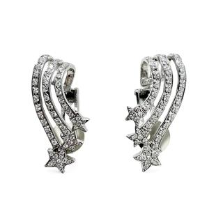 Boucles d'oreilles à pince Or Blanc