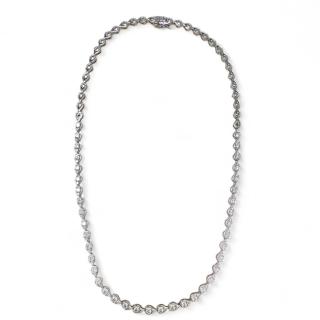 Collier Or blanc 18ct et Diamants