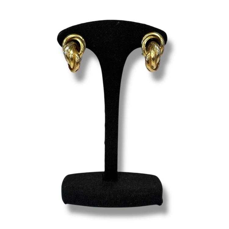 Boucles d'oreilles 3 ors 18ct