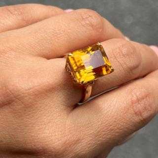 Bague Or Jaune 18cts Citrine