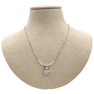 Collier Or Blanc 18 Ct & Diamants