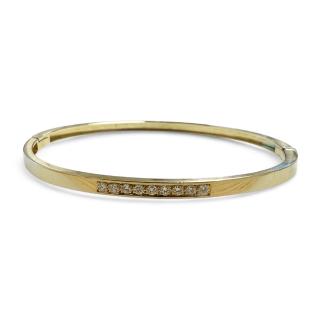 Jonc Or jaune 18ct et Diamants