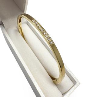 Jonc Or jaune 18ct et Diamants