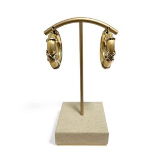 Boucles d'oreilles Or jaune et blanc 18 carats